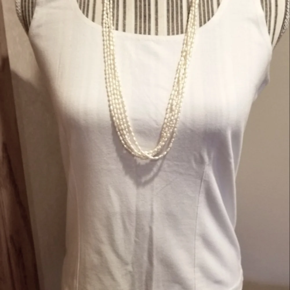 Worth White Mostly Cotton Classic "Must Have" Summer Tank Top - Picture 8 of 9